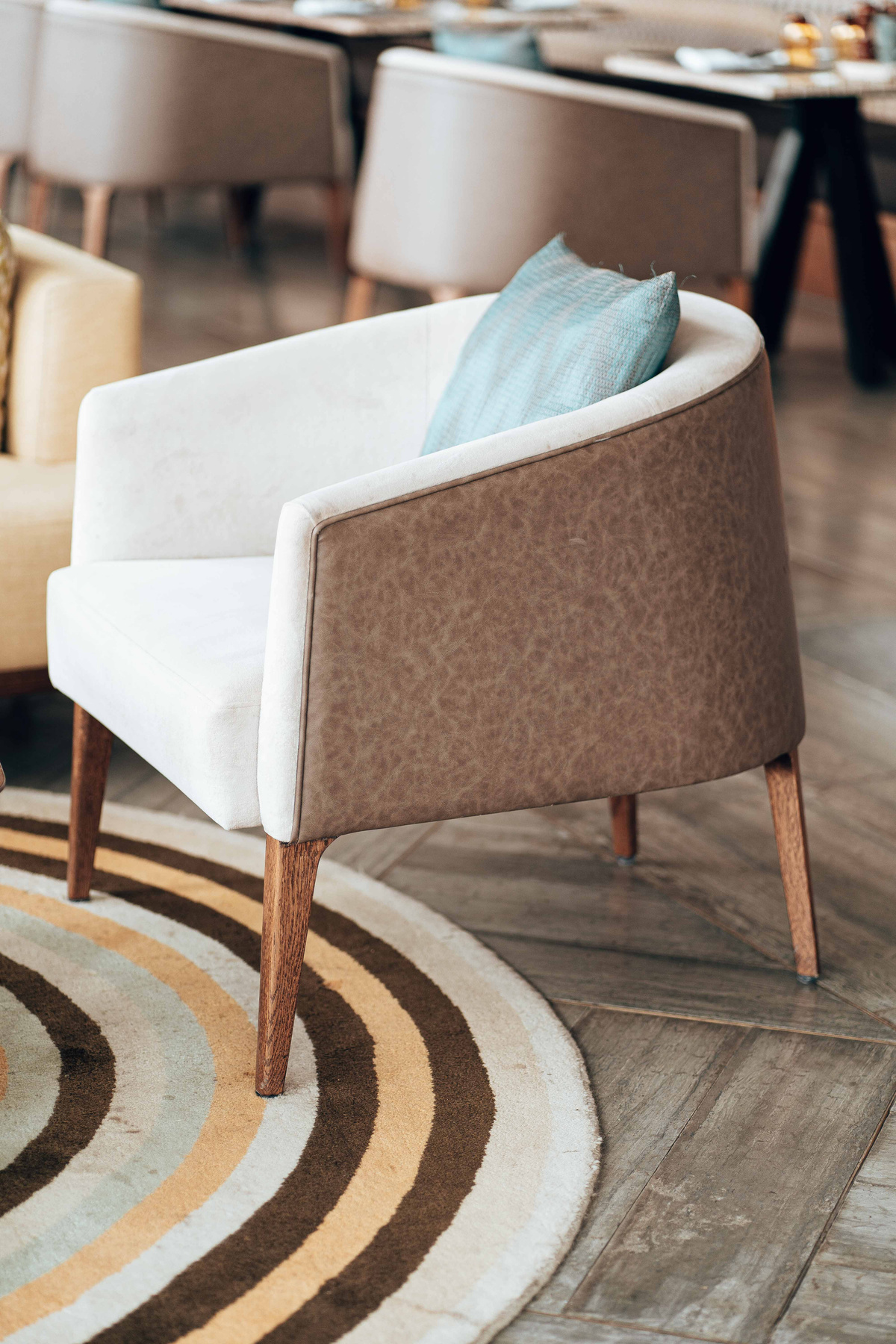 A Sofa Chair with Pillow